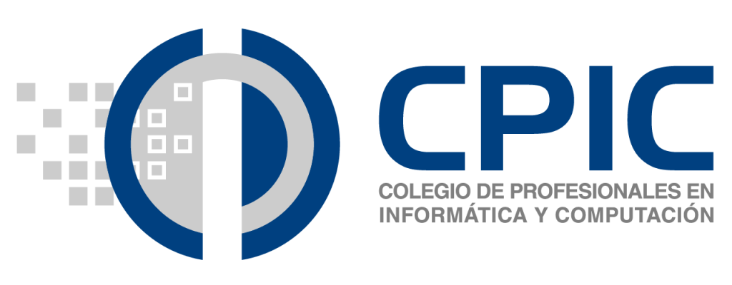 Logo of Colegio de Profesionales en Informática y Computación (CIC), featuring a stylized circular design with small squares, and the text 'CIC' with the full name underneath.