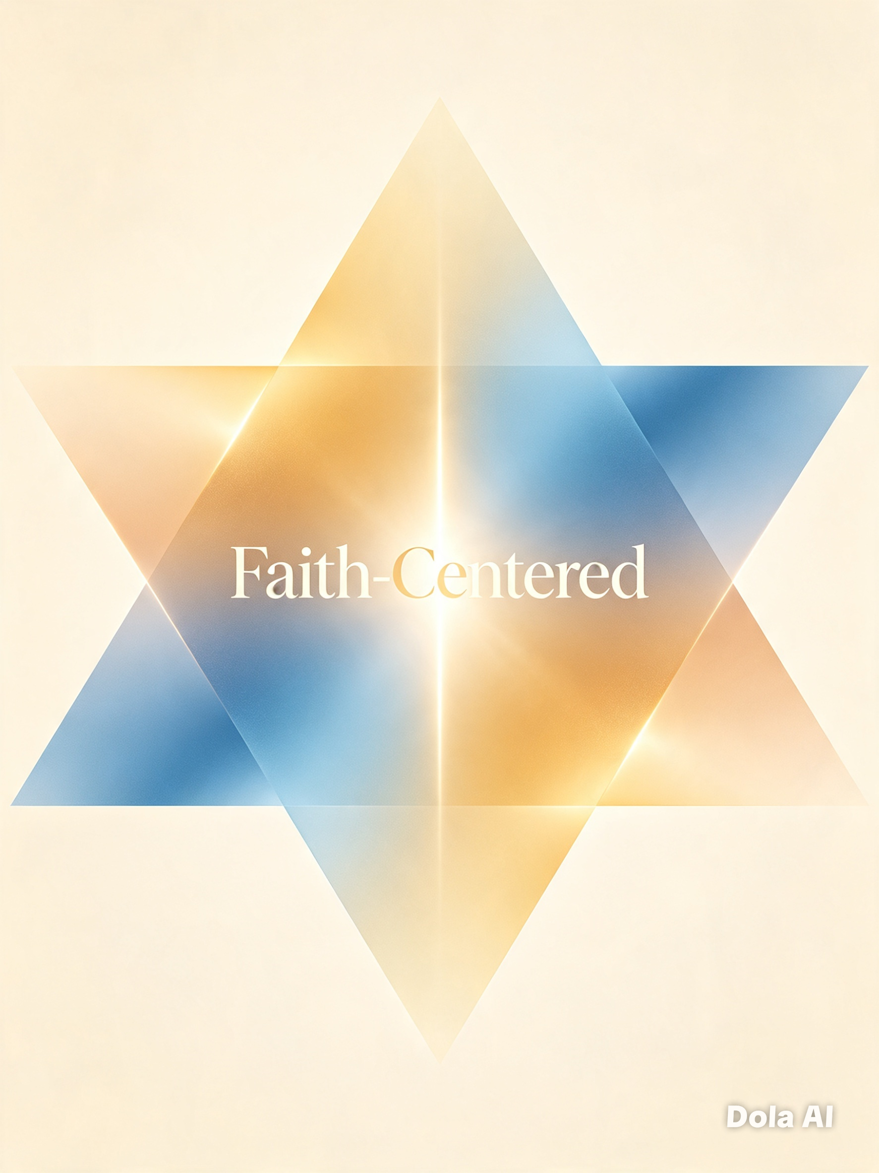Kingdoms Celebration of a digital graphic design words "Faith-Centered" are written across the diamond in white and gold text.
