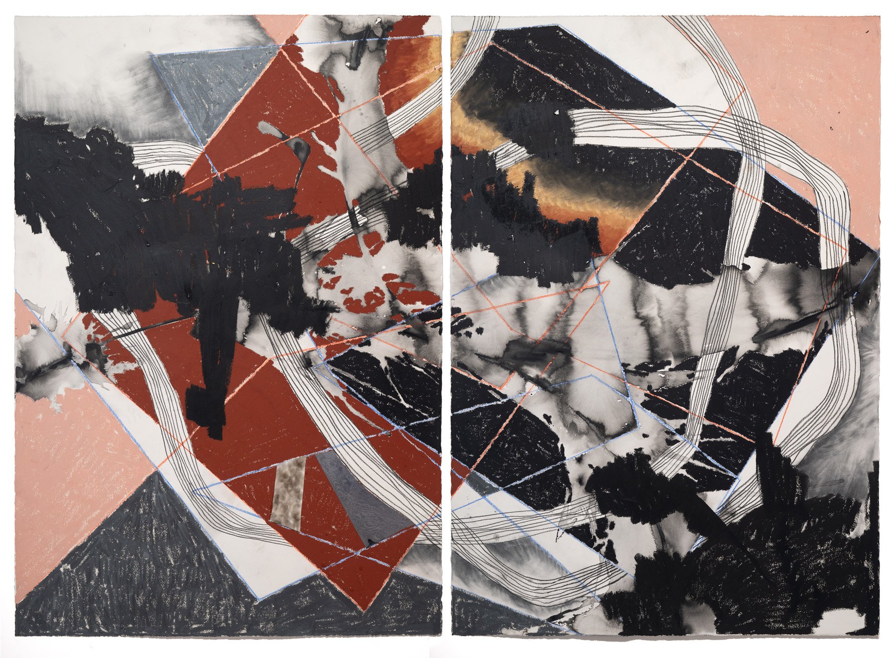 The Couple who Desire Each Other and the Unknown 
60 x 82 inches on paper
2024