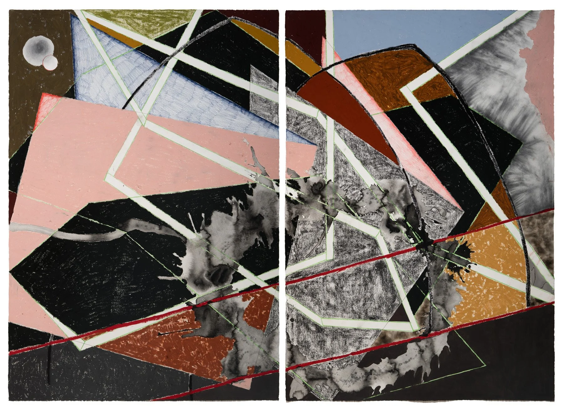The Arcs of the Embracing Couple Traverse Their Interior
60 x 82 inches on paper
2025
