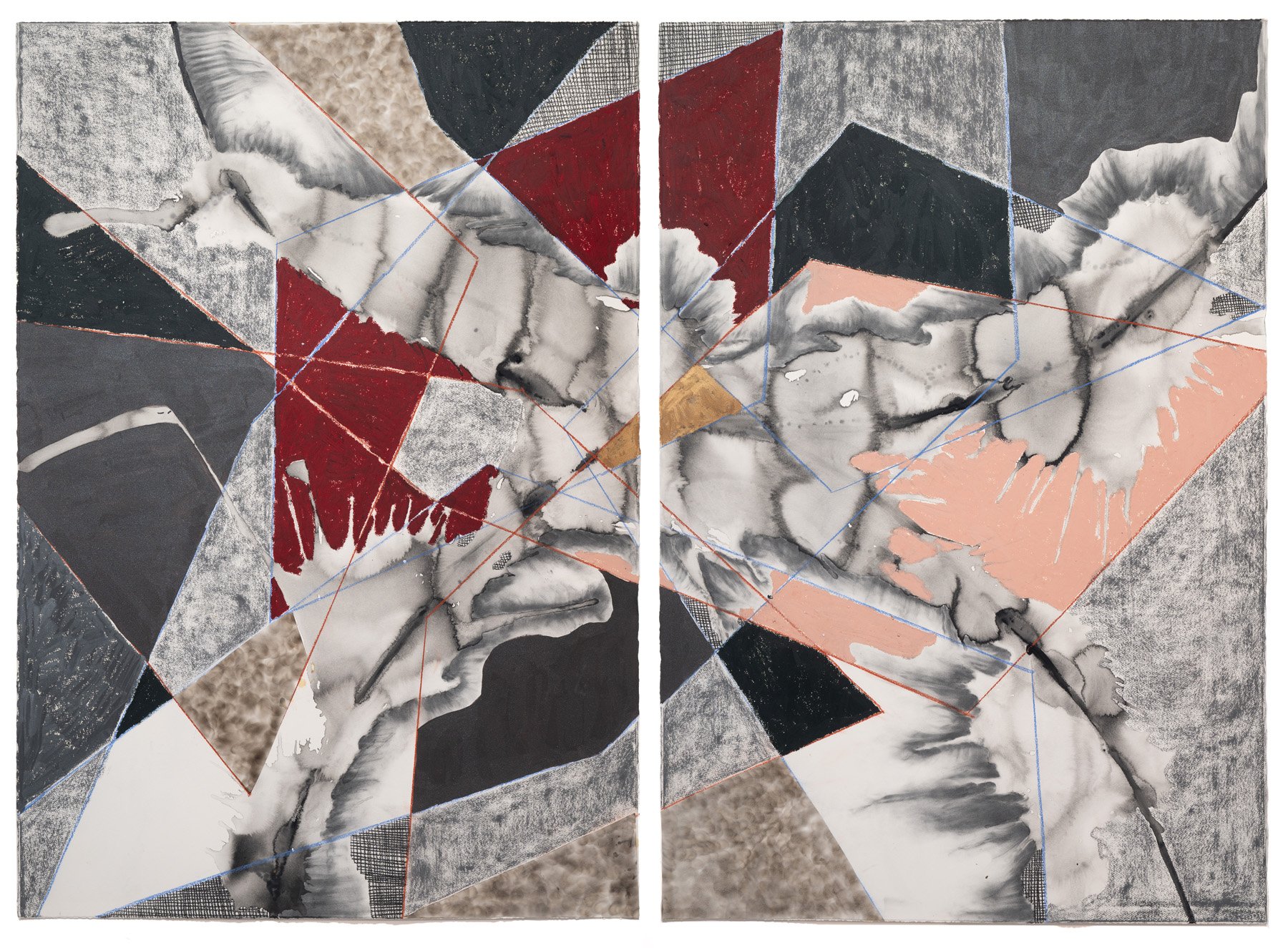 The Couple as Interpenetrating Frames and Fluid Curves
60 x 82 inches on paper
2024