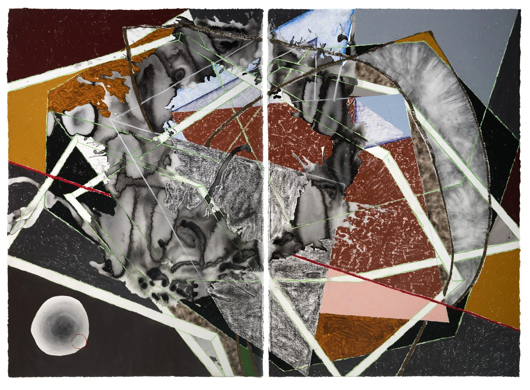 The Emergence of a Second Interior, The Couple at Infinity
60 x 82 inches on paper
2025
