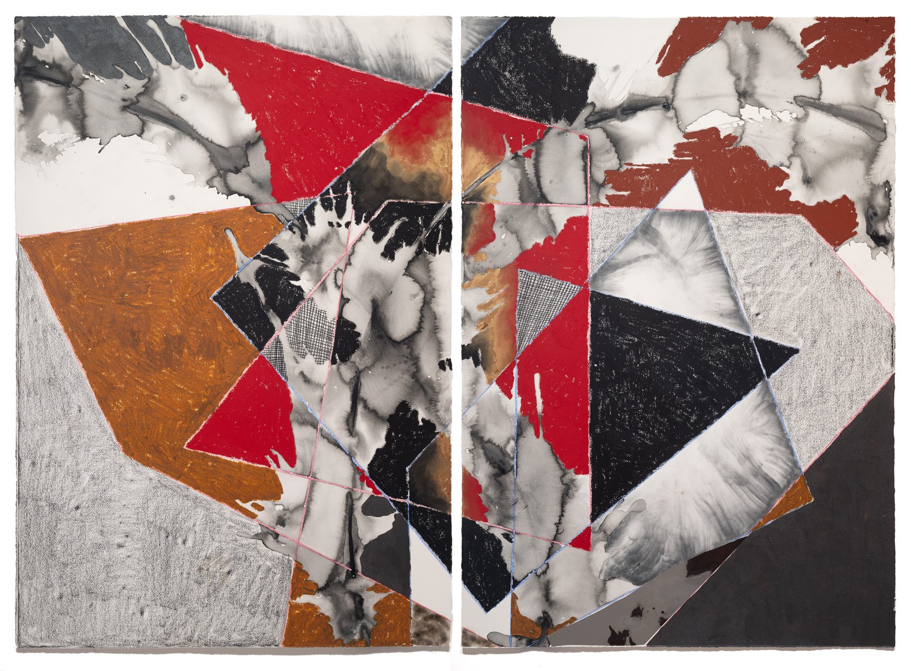 The Couple Touches as a Gradient in a Storm
60 x 82 inches on paper
2024