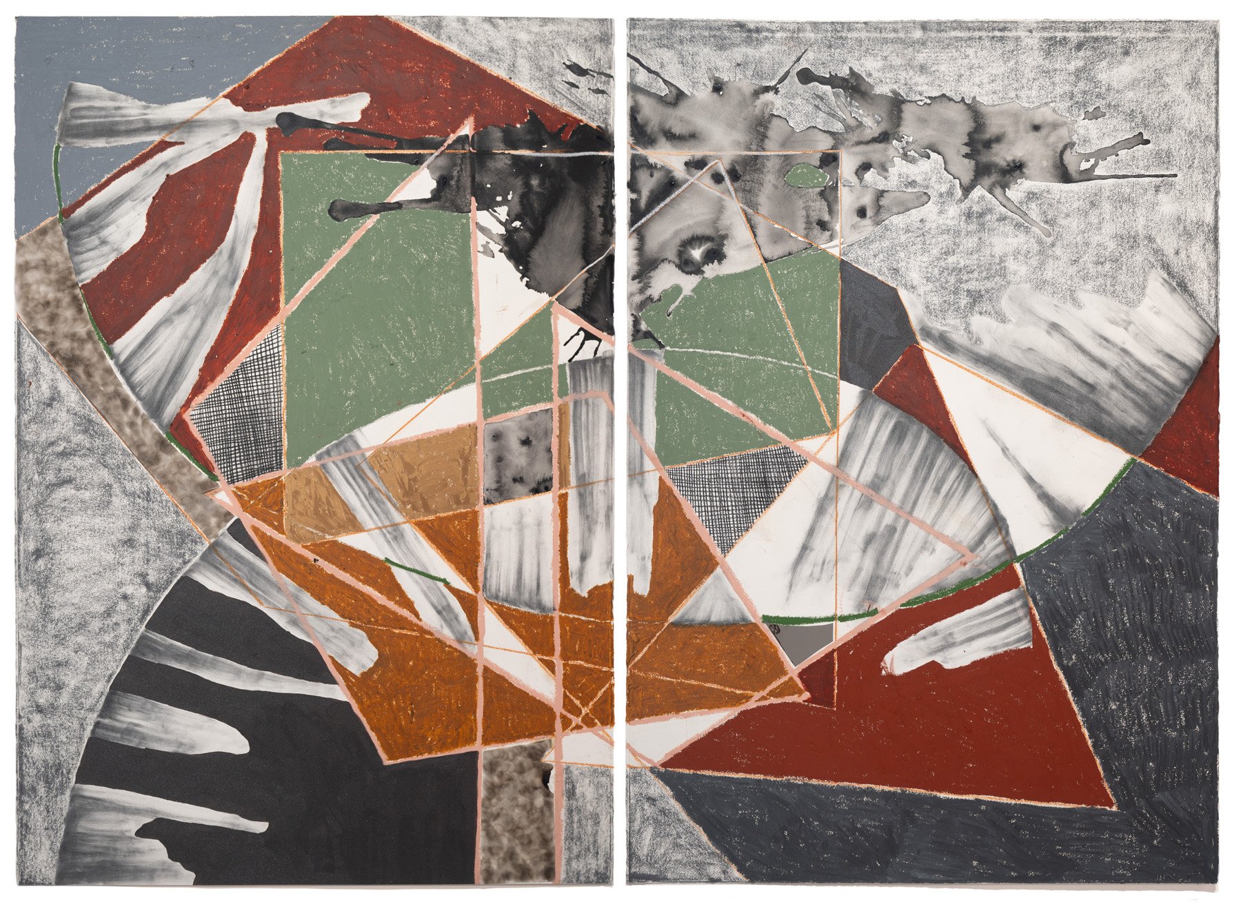 The Couple as Artifact 
60 x 82 inches on paper
2024