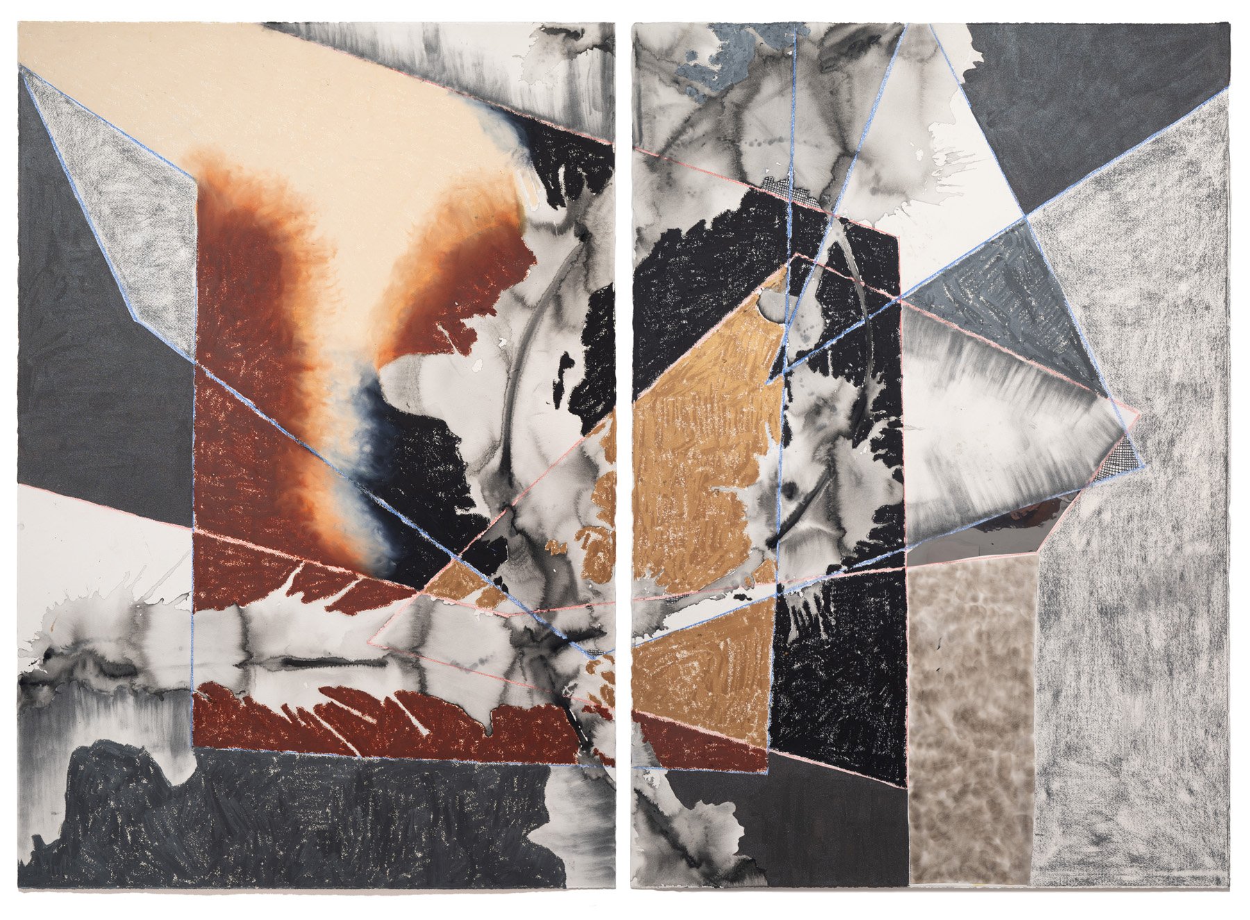 The Couple Touches as a Gradient at Night
60 x 82 inches on paper
2024