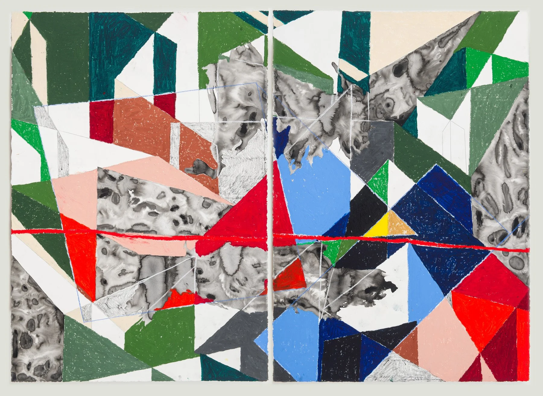 The Couple in the Garden 2 
60 x 82 inches on paper
2022
