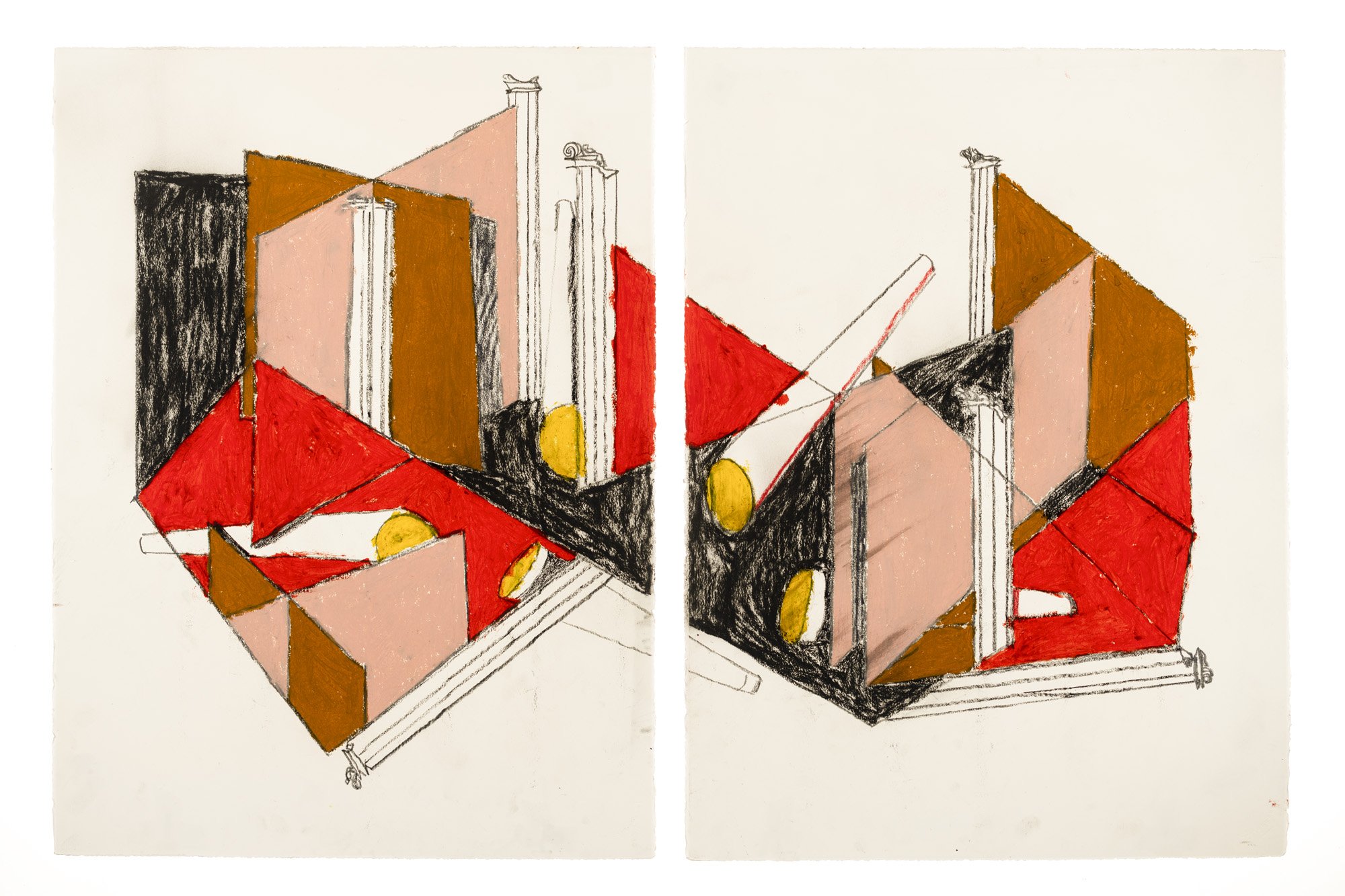 Study for Ruins 
30 x 44 inches on paper
2021-2