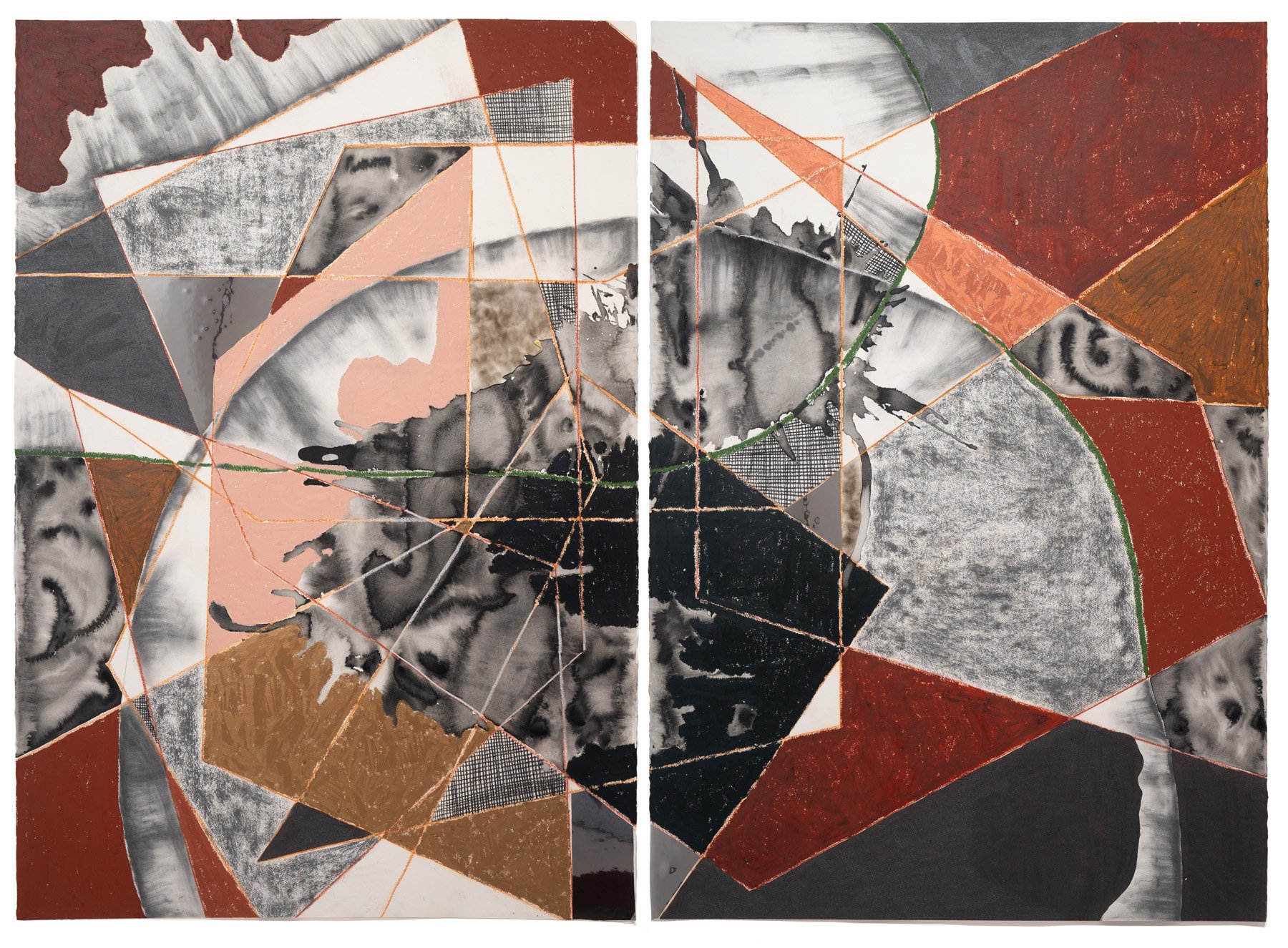 The Couple as Folding Frames
60 x 82 inches on paper
2024