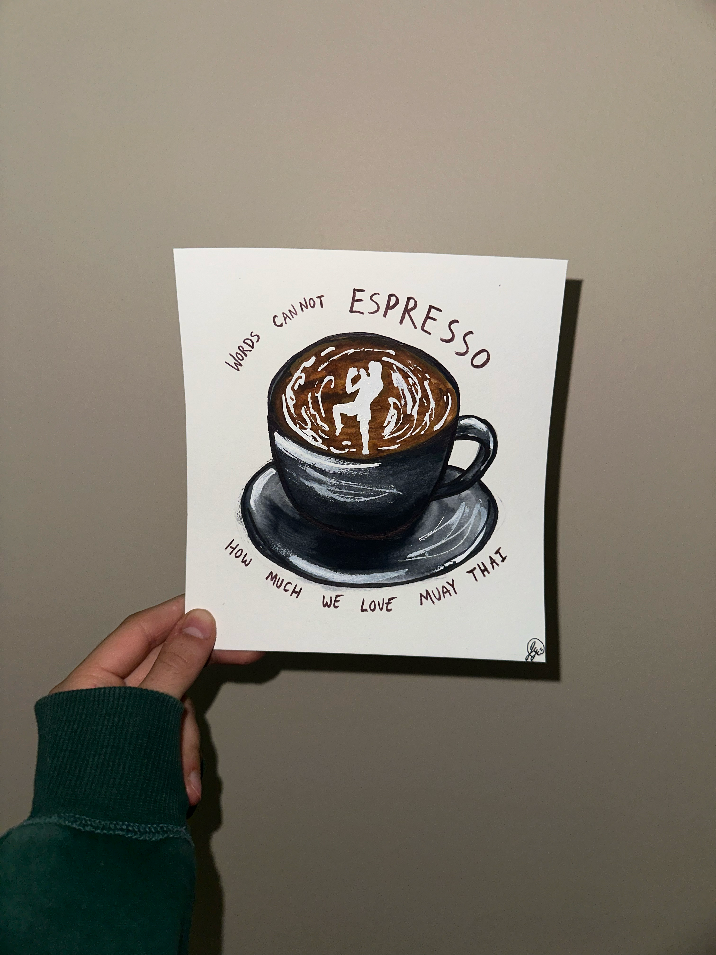 Watercolor Muay Thai Cappuccino 2026