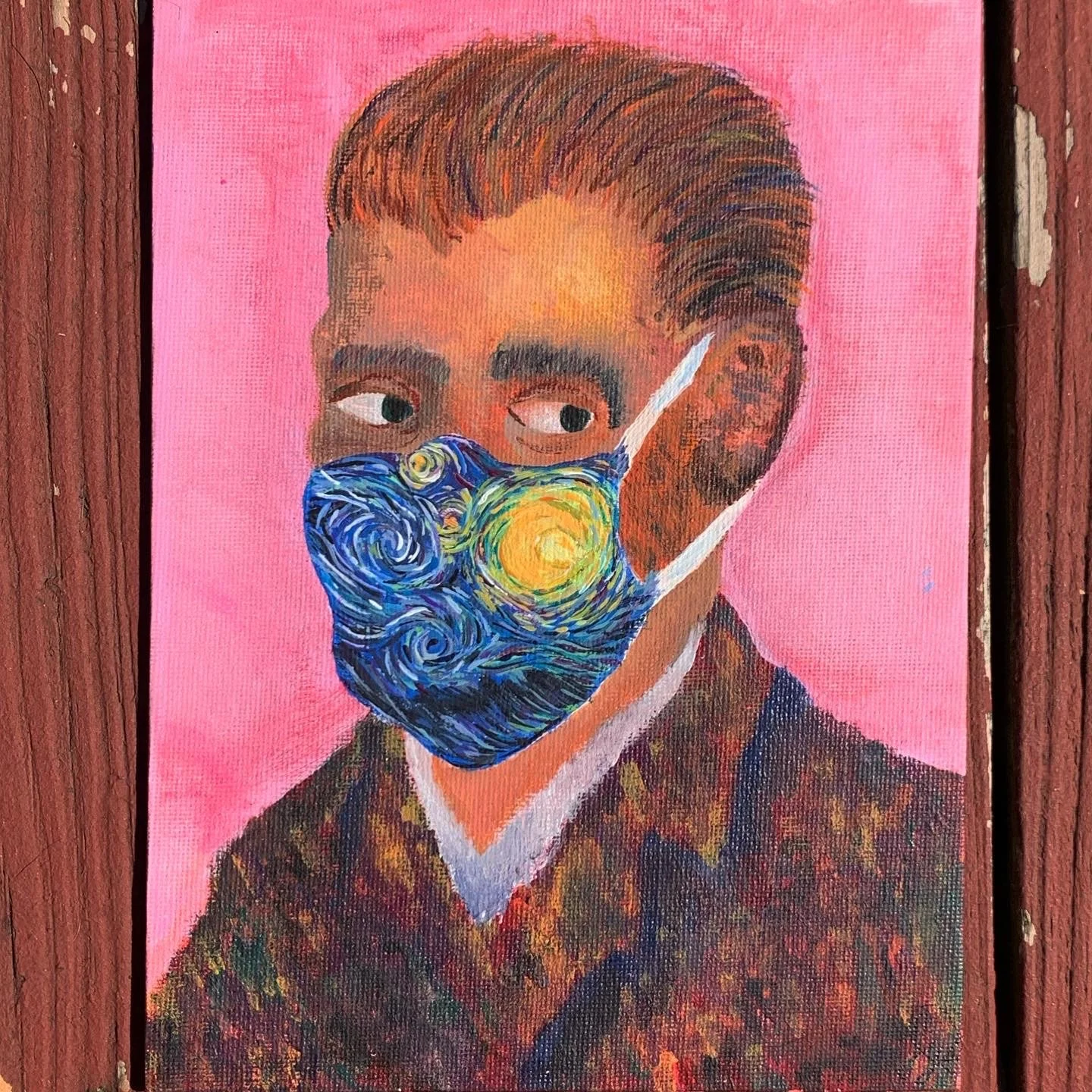 April 2020. Vincent Van Gogh. If he can wear a mask with only one ear, you can wear one too 