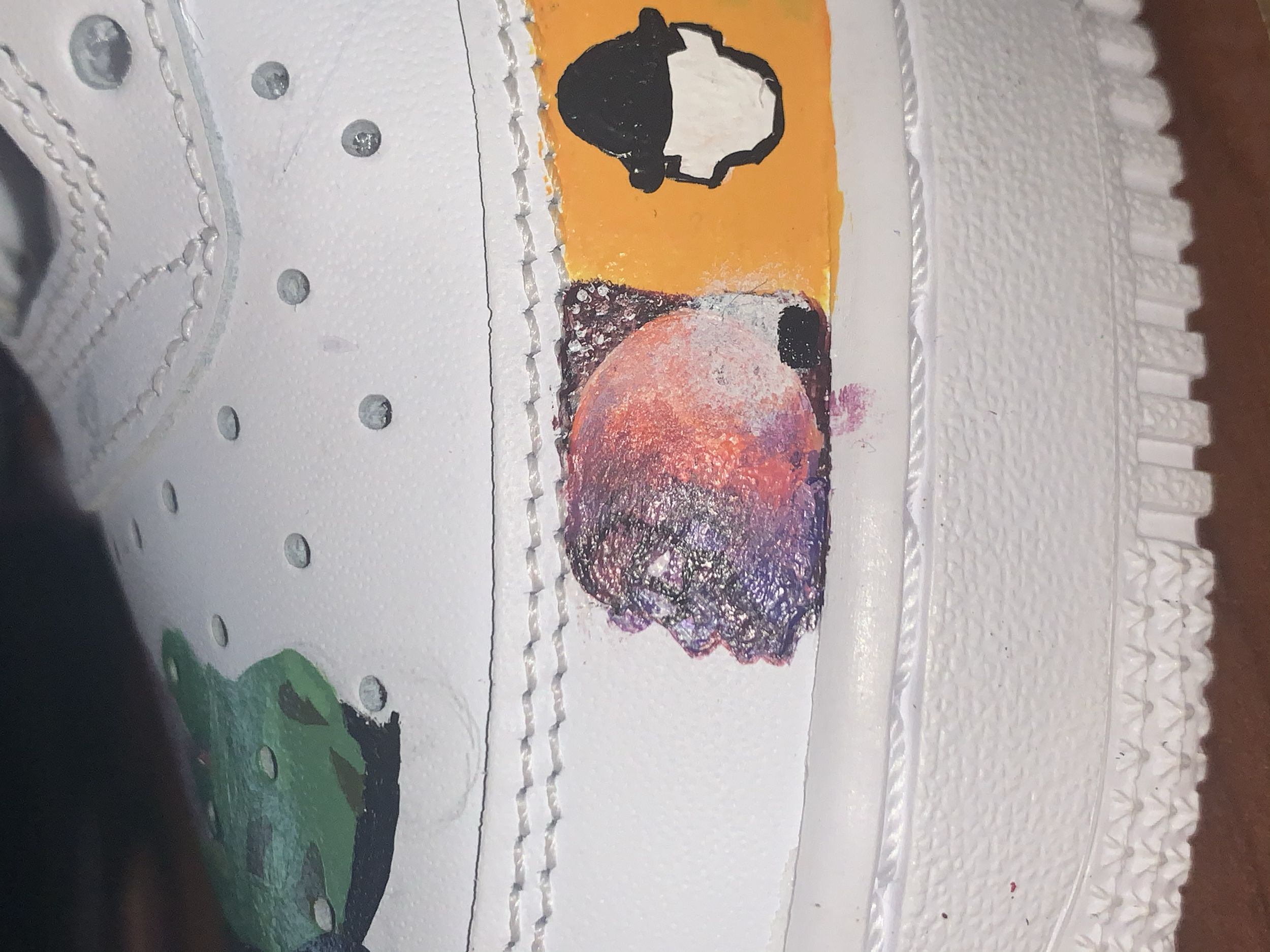Kid Cudi Album painted on a shoe