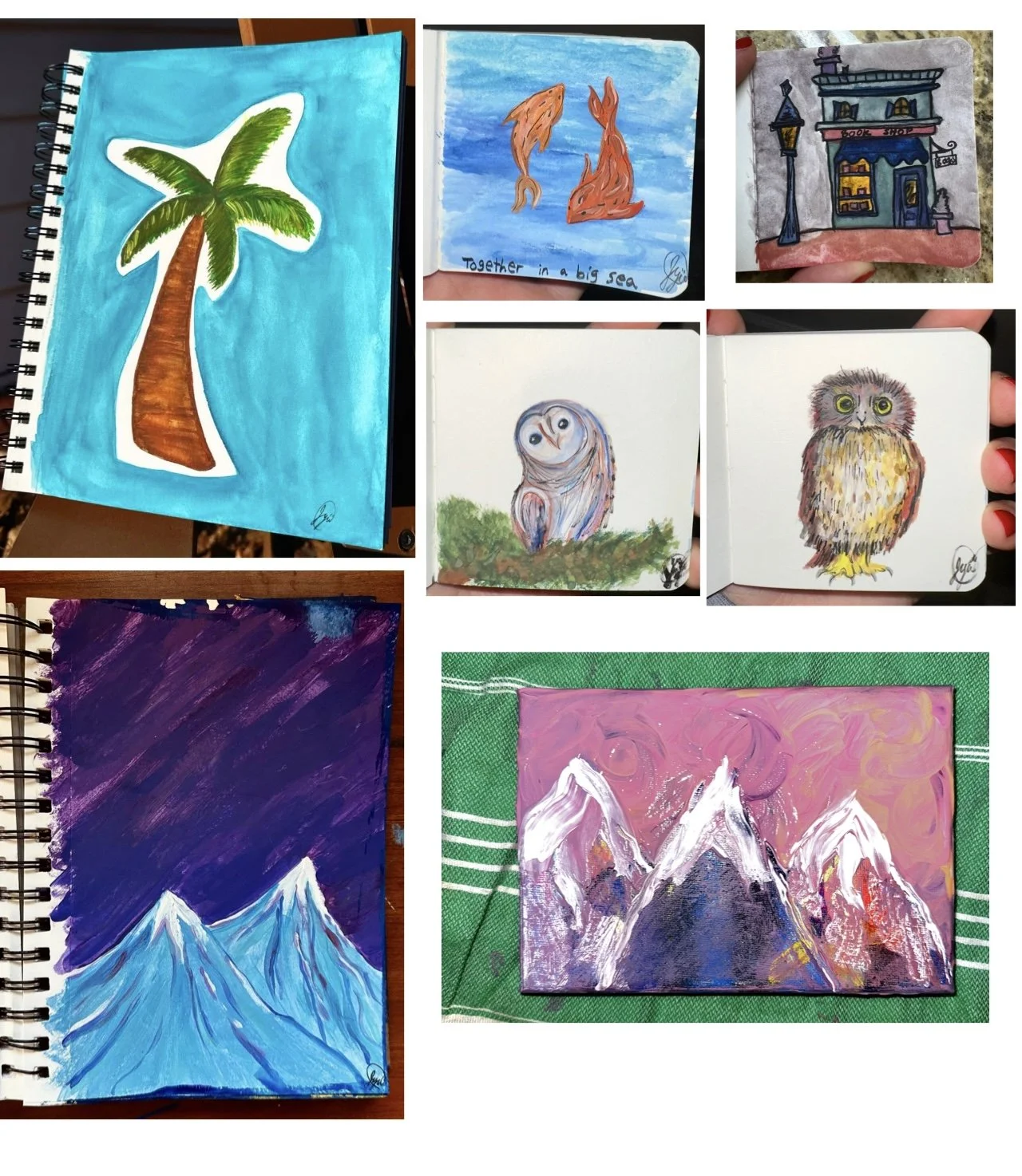 Mix of watercolor and Acrylic, 2023-2026