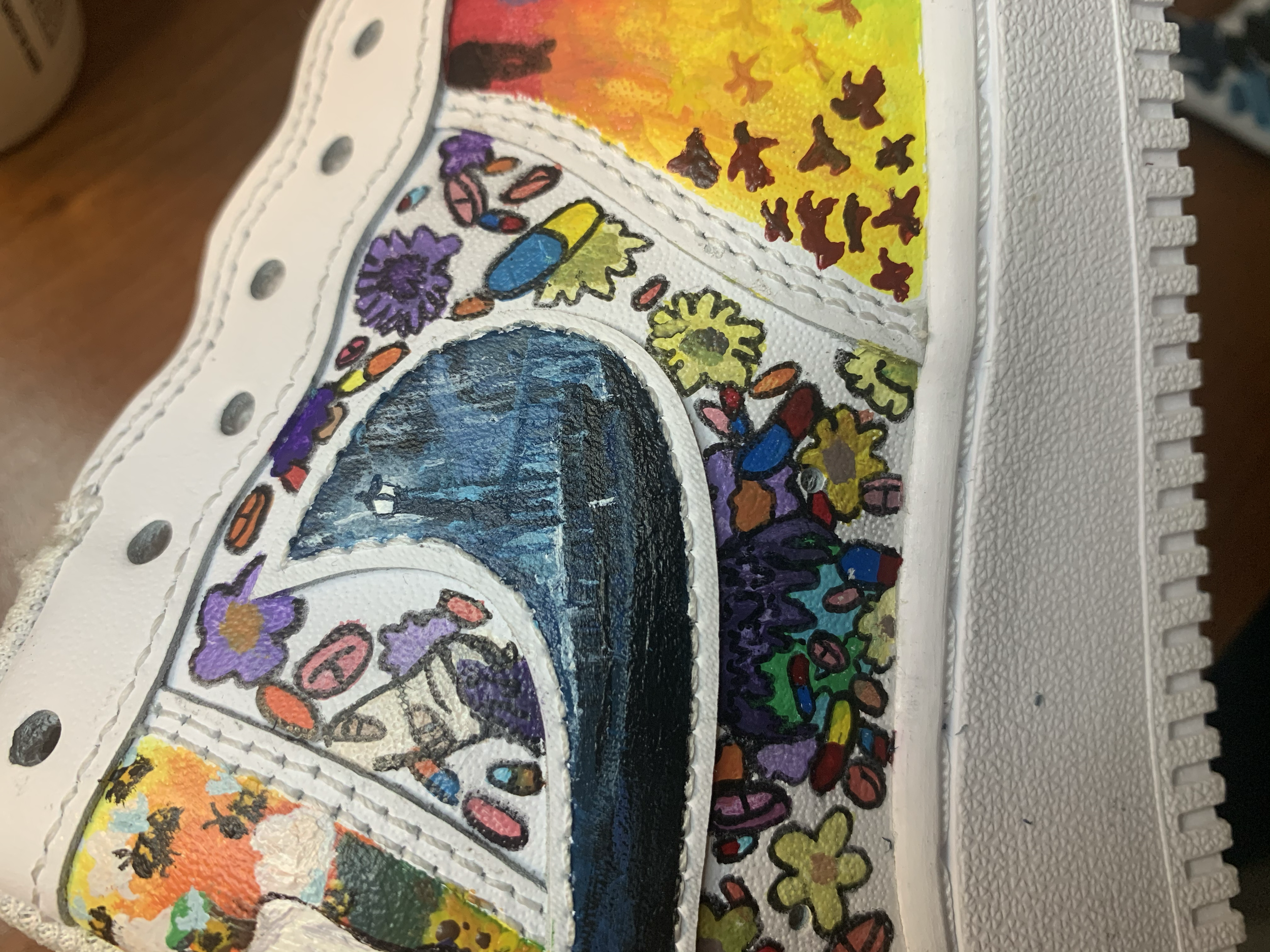 Album covers I painted on a shoe. 2020