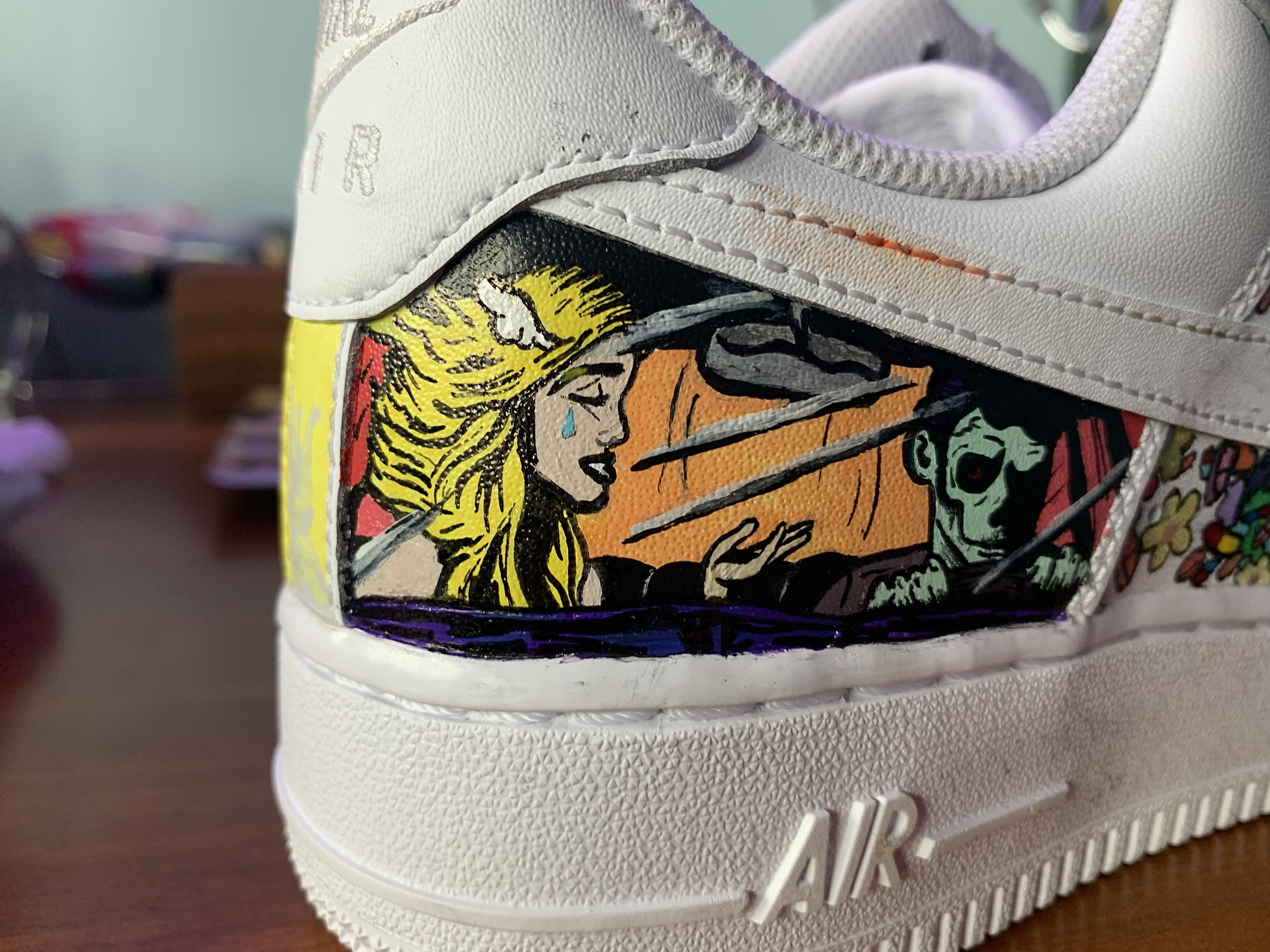 Blink-182 album "California" I painted on a pair of shoes