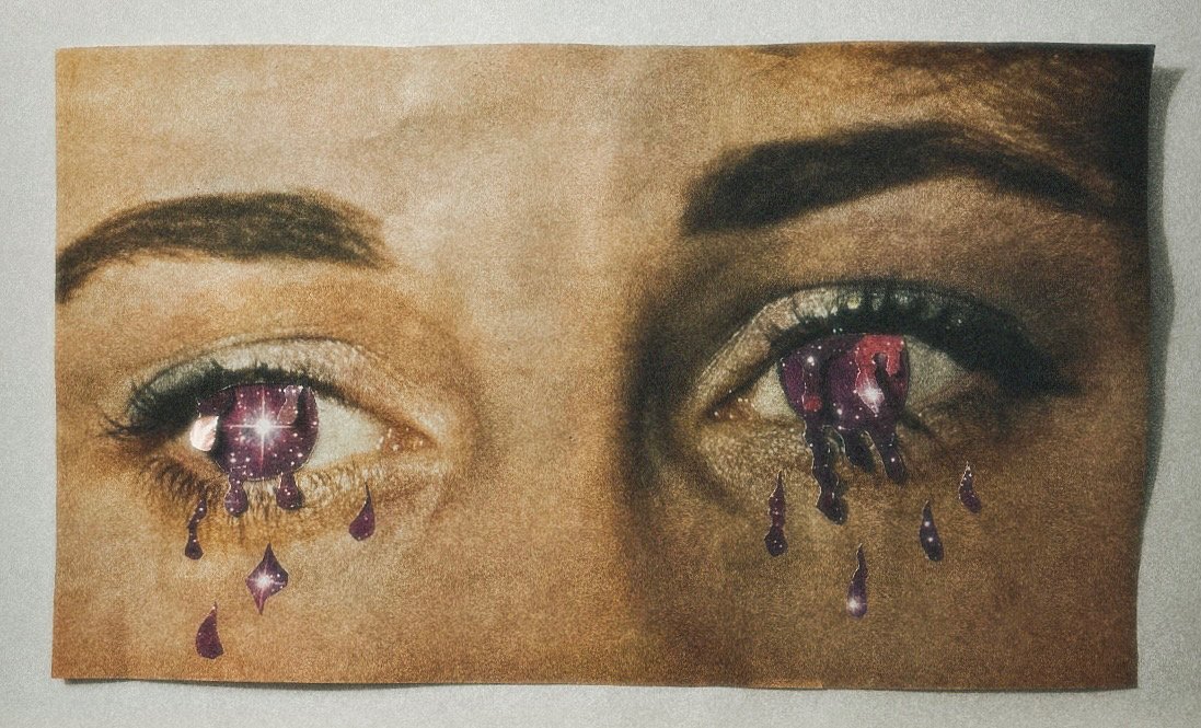 "Star Girl Tears" Collage 2025.