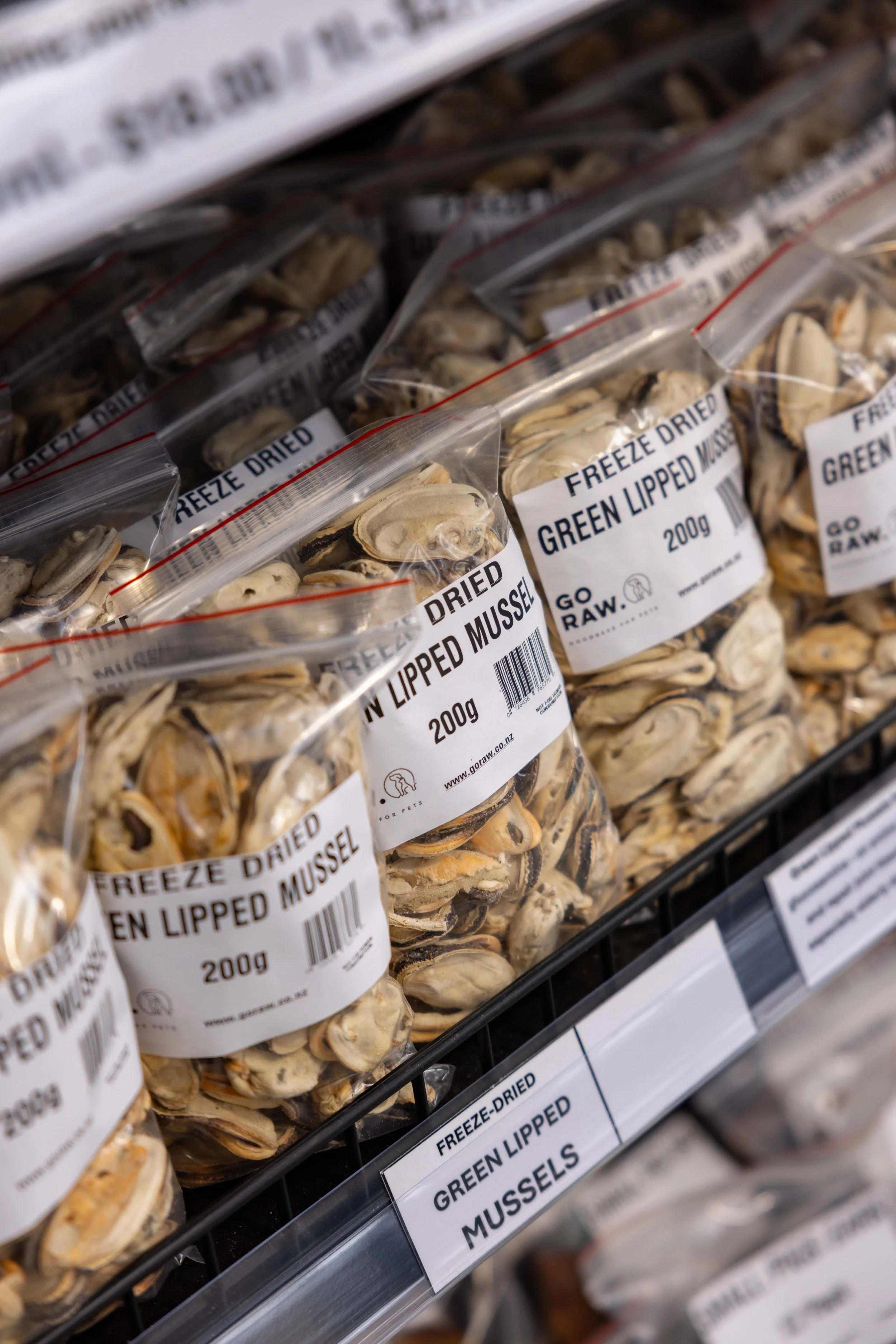 Freeze-dried green lipped mussel dog treats from K9 Pet Foods