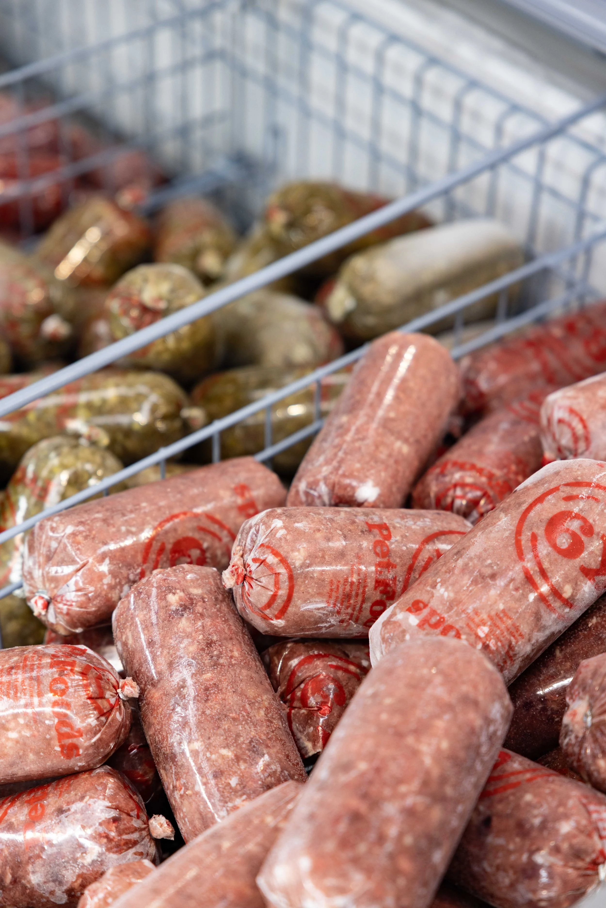 Raw dog food rolls available at K9 Pet Foods in Hastings