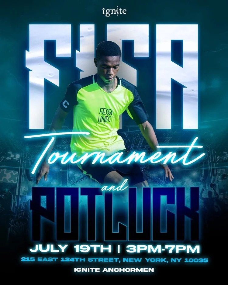 A flyer for a previous Anchor Men event, "Fifa Tournament and Potluck", that took place on July 19th.