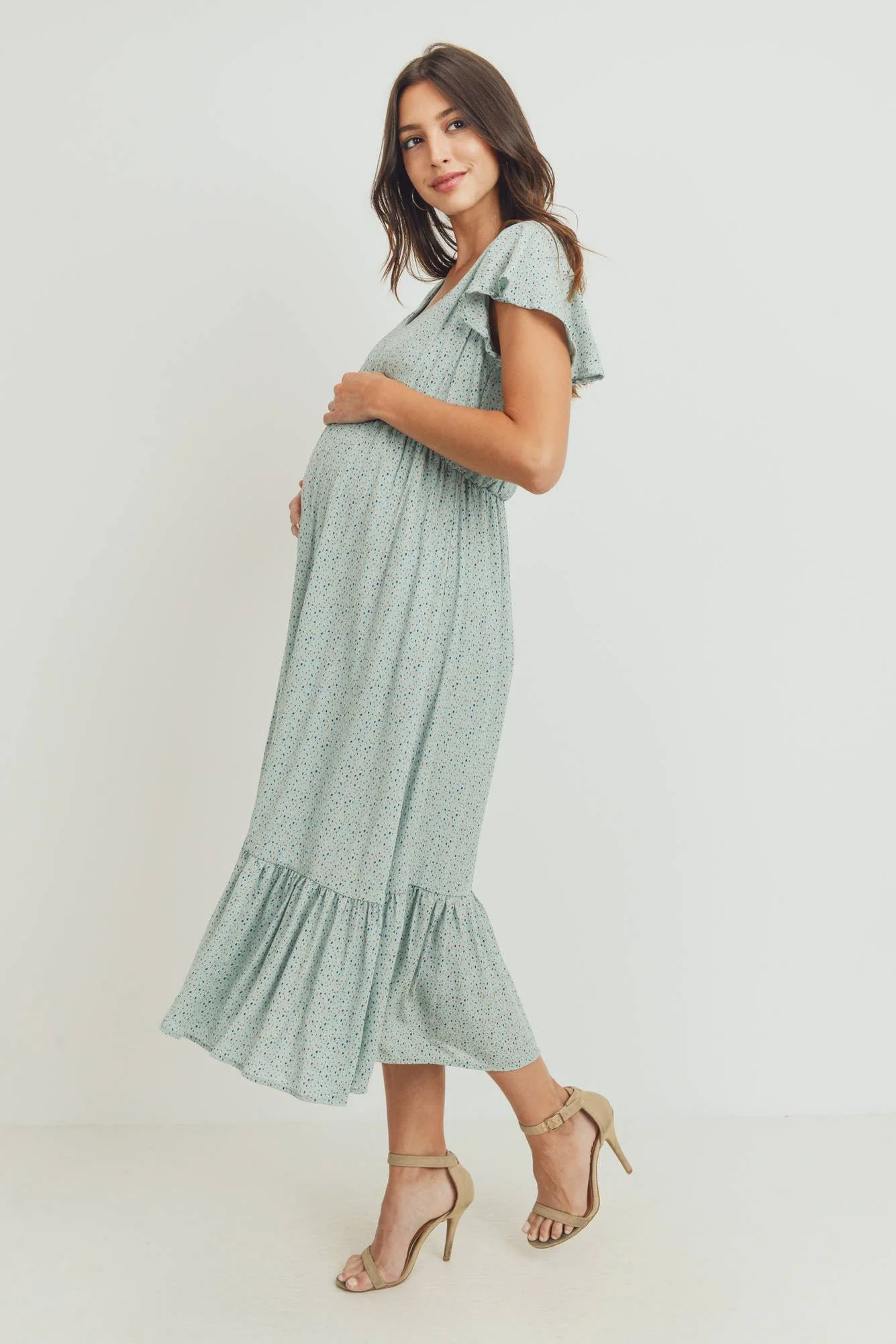 flutter-sleeve-v-neck-maternity-ruffle-midi-dress-4 side side.jpg