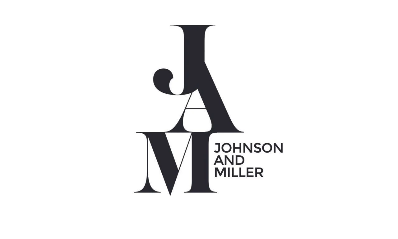 Logo with the initials J and M and the words Johnson and Miller.