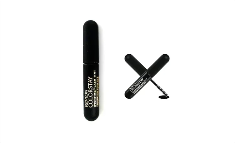 Two black Revlon ColorStay liquid eyeliner tubes, one with the cap on and one with the cap off, showing the wand and applicator.