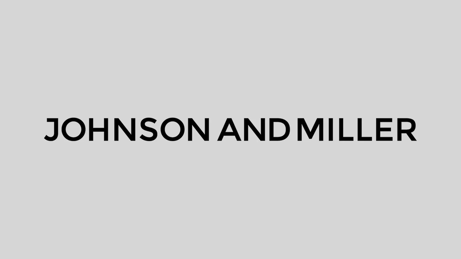 Text displaying 'JOHNSON AND MILLER' on a light gray background.