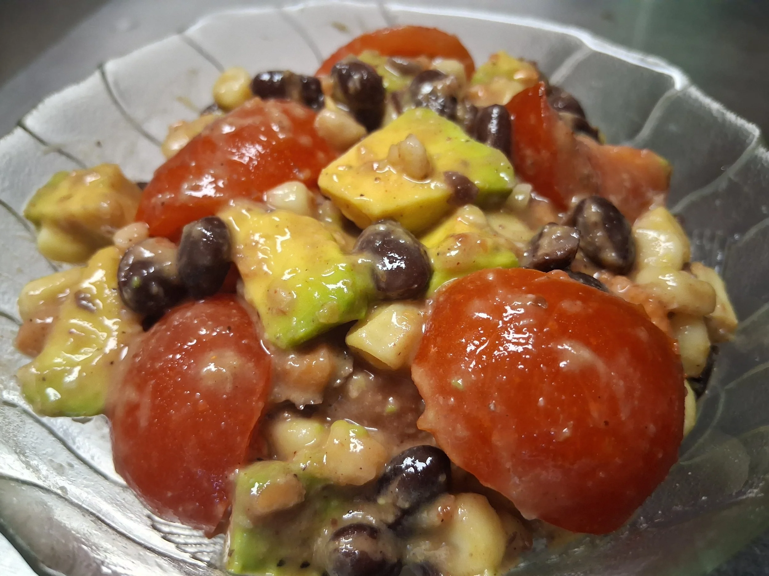 Kaʻū Kaukau: Nutty Avocado Black Bean Salad