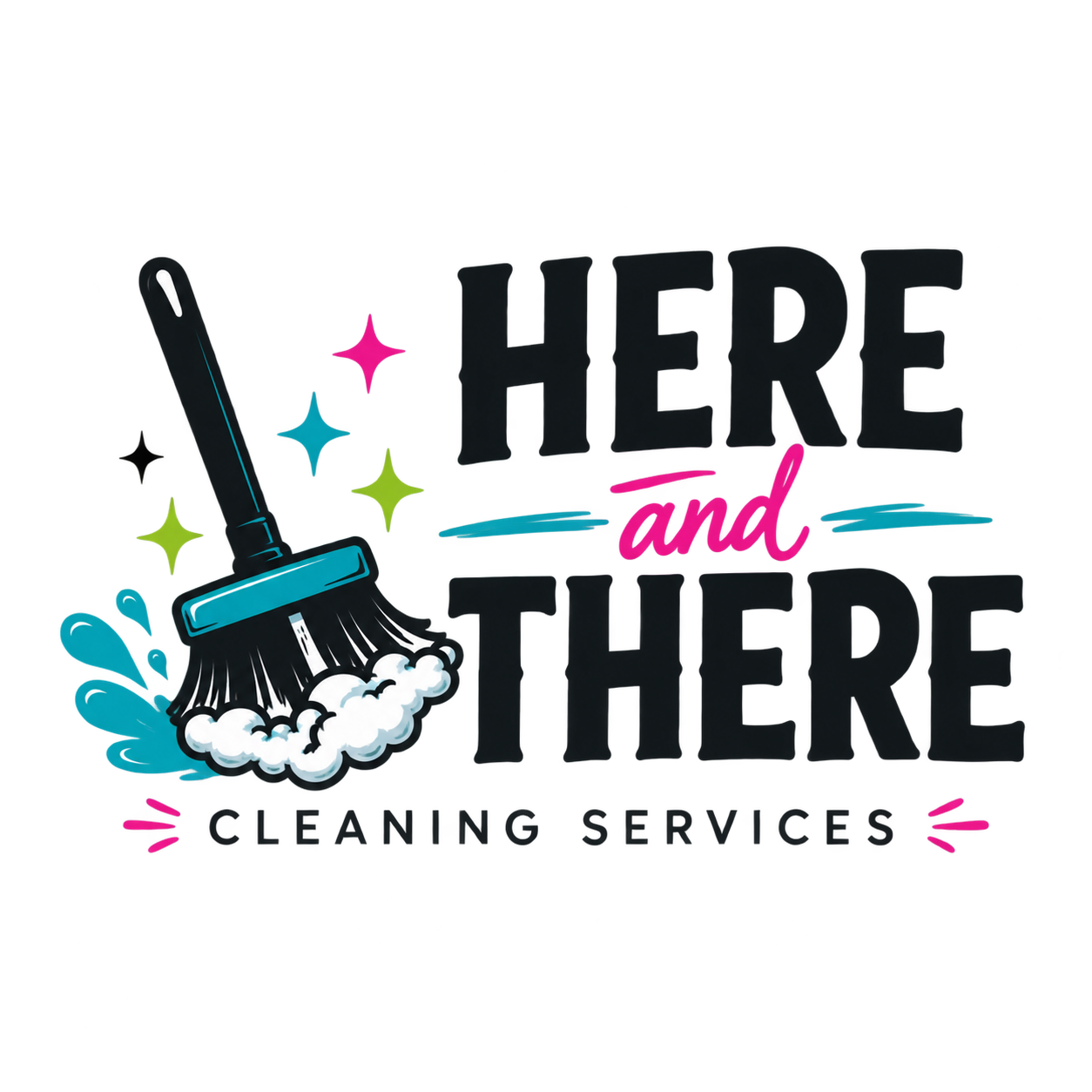Here and There Cleaning Services logo