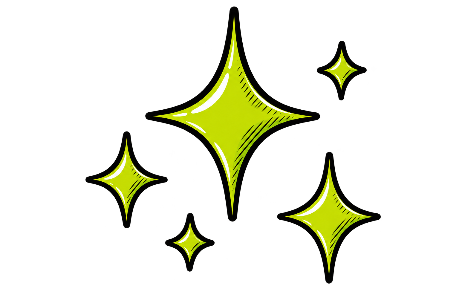 Illustration of cleaning sparkles