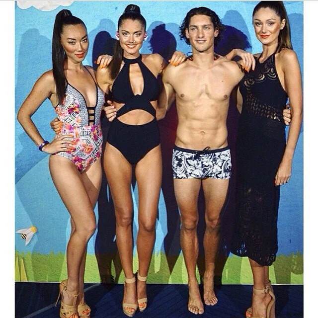 Check out these @scoopmanagement babes rocking spray tans from @bonditans .  Showcasing new season trends, @jetsswimwear hosted a catwalk show at the Summer of Sony event. 😉