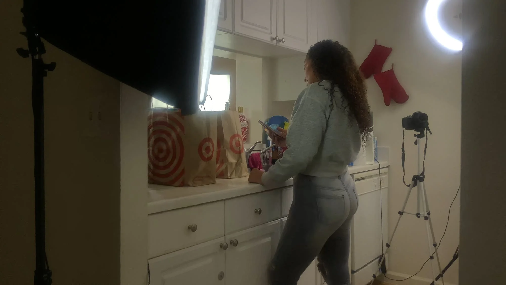 Behind the scenes on the Game Over set