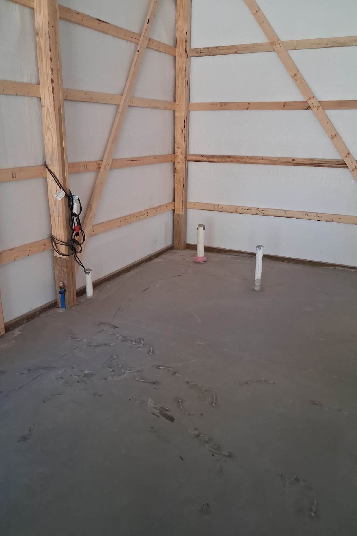 New Shop Plumbing Rough-In