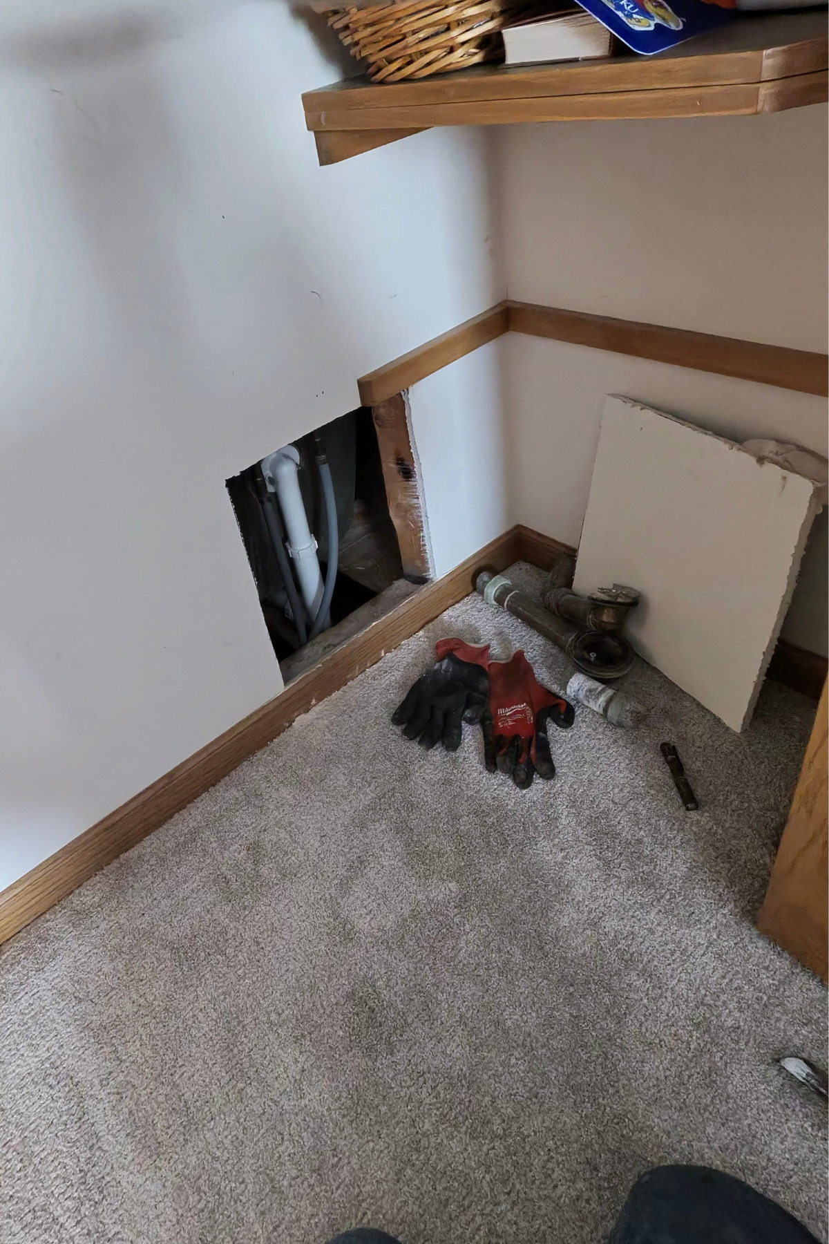 New Waste & Overflow Behind the Wall