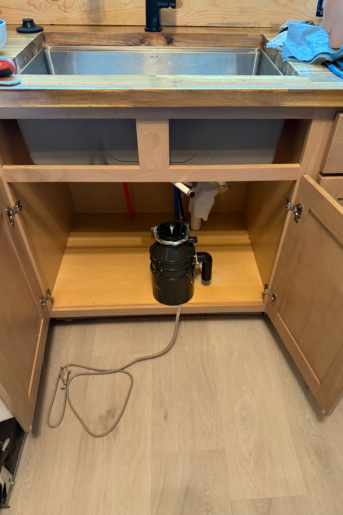 Garbage Disposal Install in New Kitchen