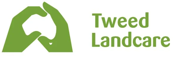 Tweed Landcare green logo featuring stylized hands and text