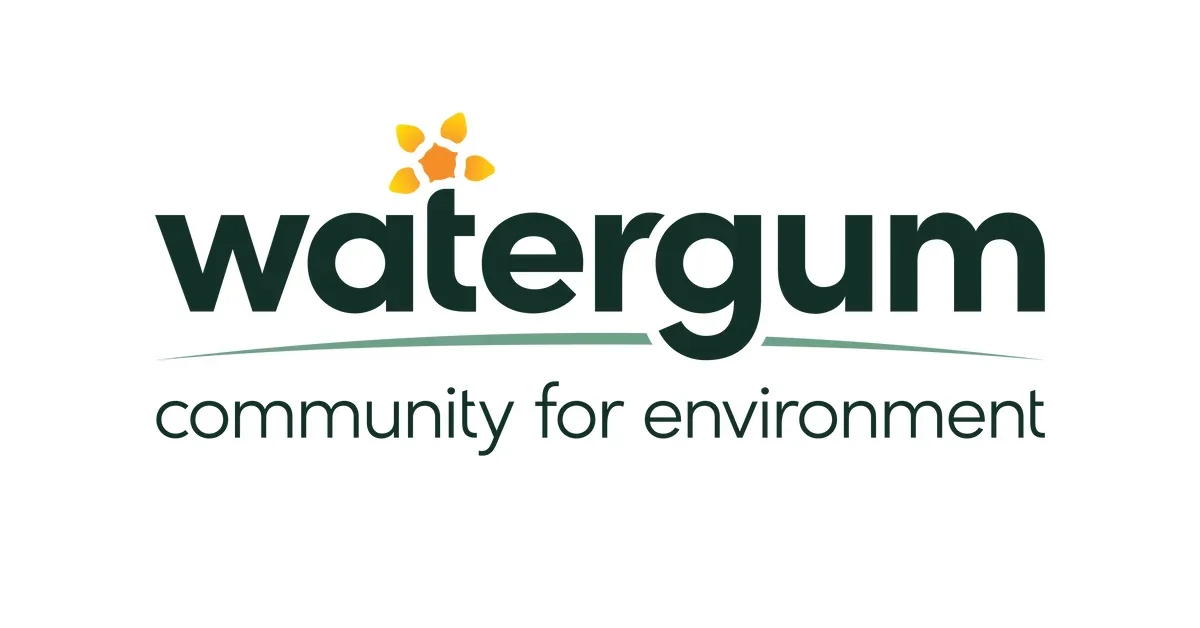 Watergum Community for Environment logo with a stylized yellow flower above the wordmark