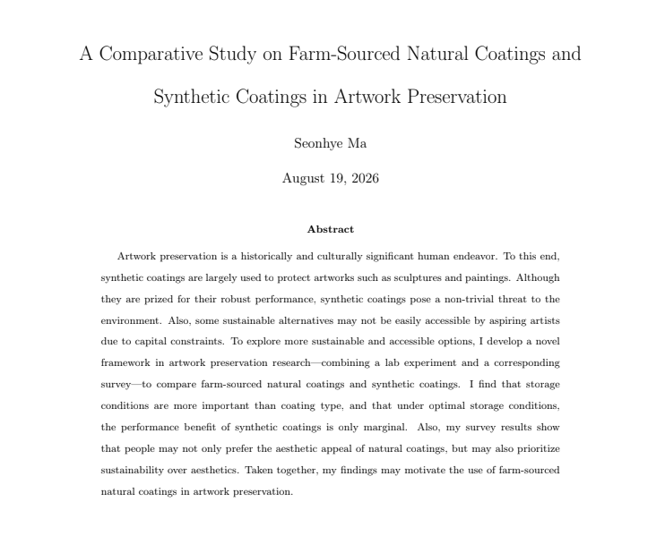Eco-Friendly Coatings for Preserving Artworks