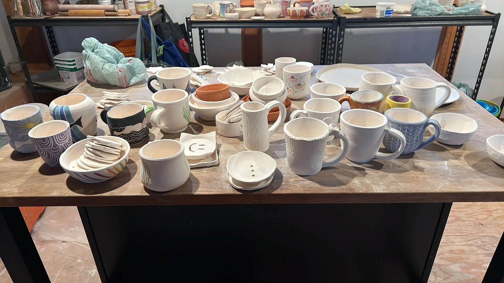 Beginner Pottery Wheel Throwing- 2 students, 4 sessions