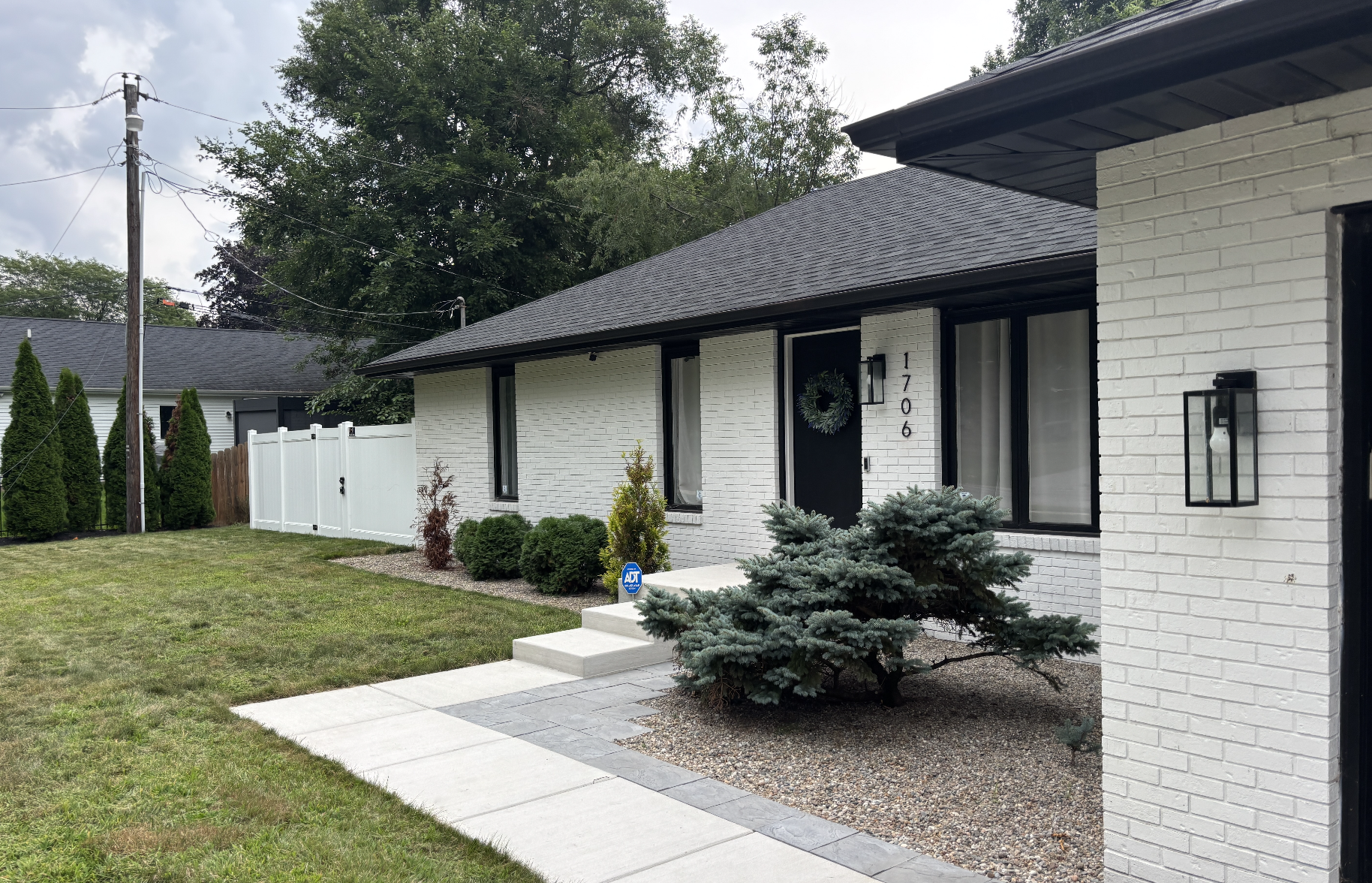 View from driveway