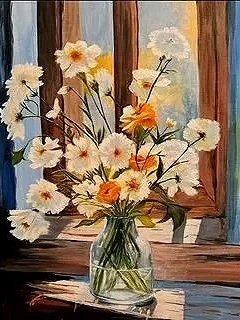Still life #4, 2025
Acrylics on Canvas
18 x 20 inches
