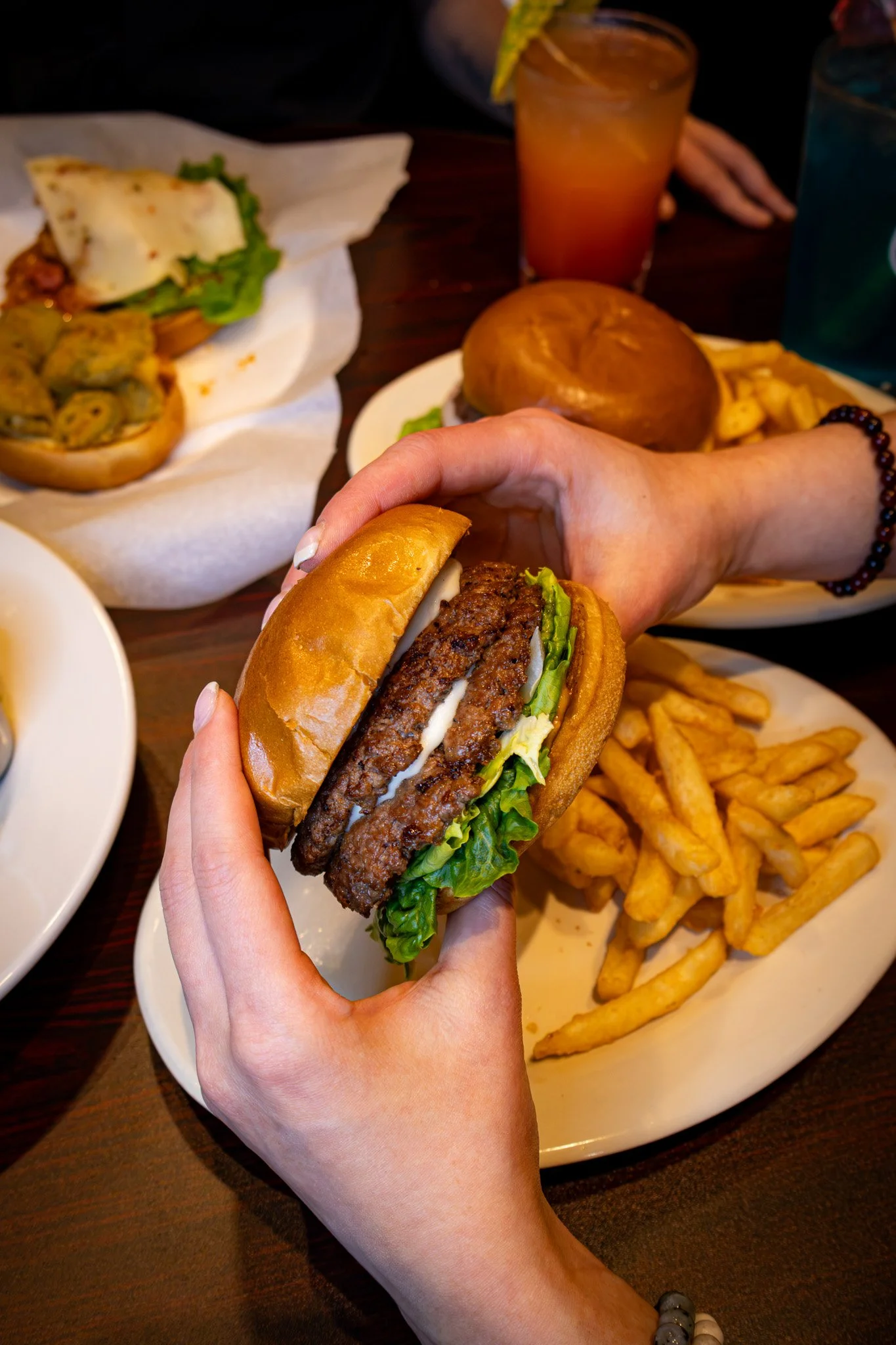 The Hangout burger and fries