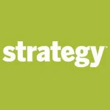 Green background with the word 'strategy' in white text
