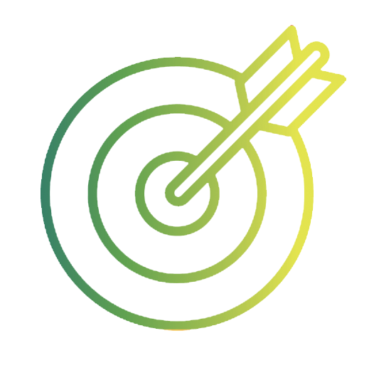 A target with an arrow hitting the bullseye.