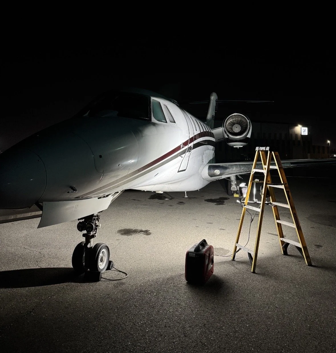 Providing customer care 24/7 on this lovely private jet.
