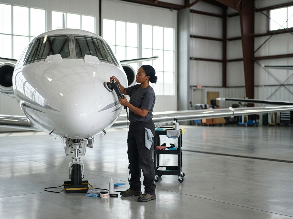 We offer expert interior and exterior wash services designed specifically for corporate jets, charters, turboprops and single engine planes. Inside the cabin we focus heavily on ultimate passenger comfort and strict sanitation.