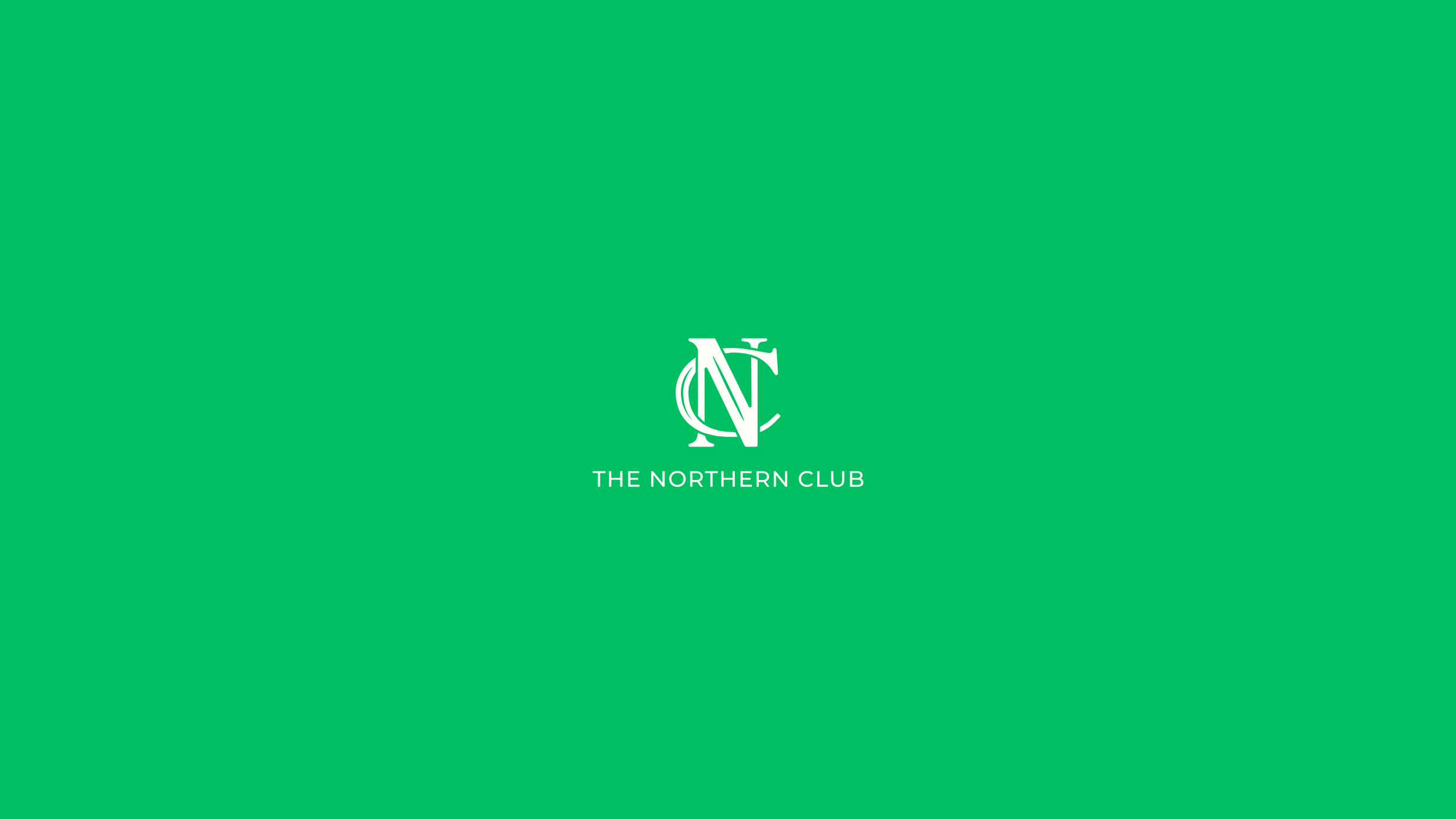 Green background with white text and logo for The Northern Club