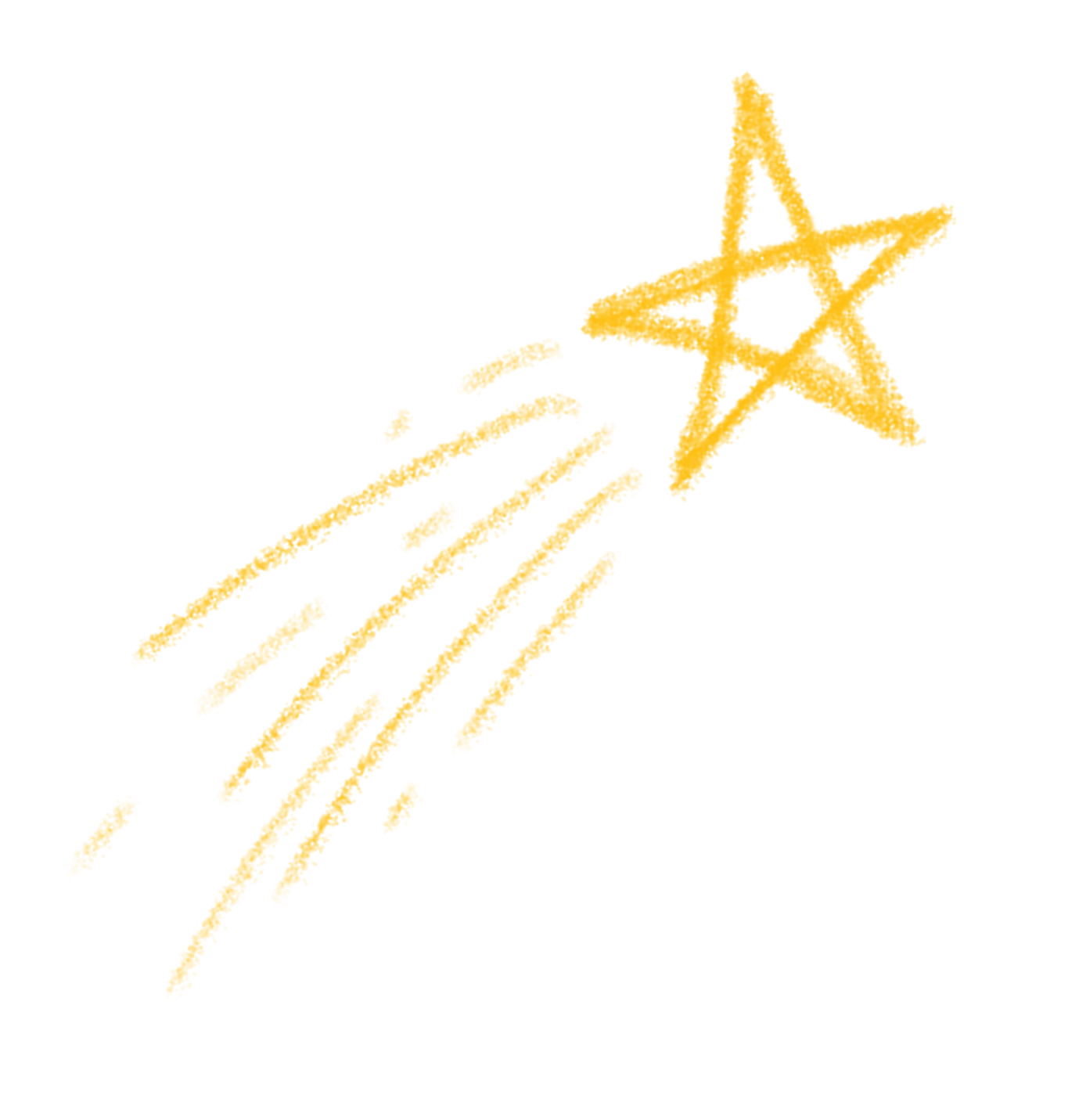 drawing of shooting star from logo