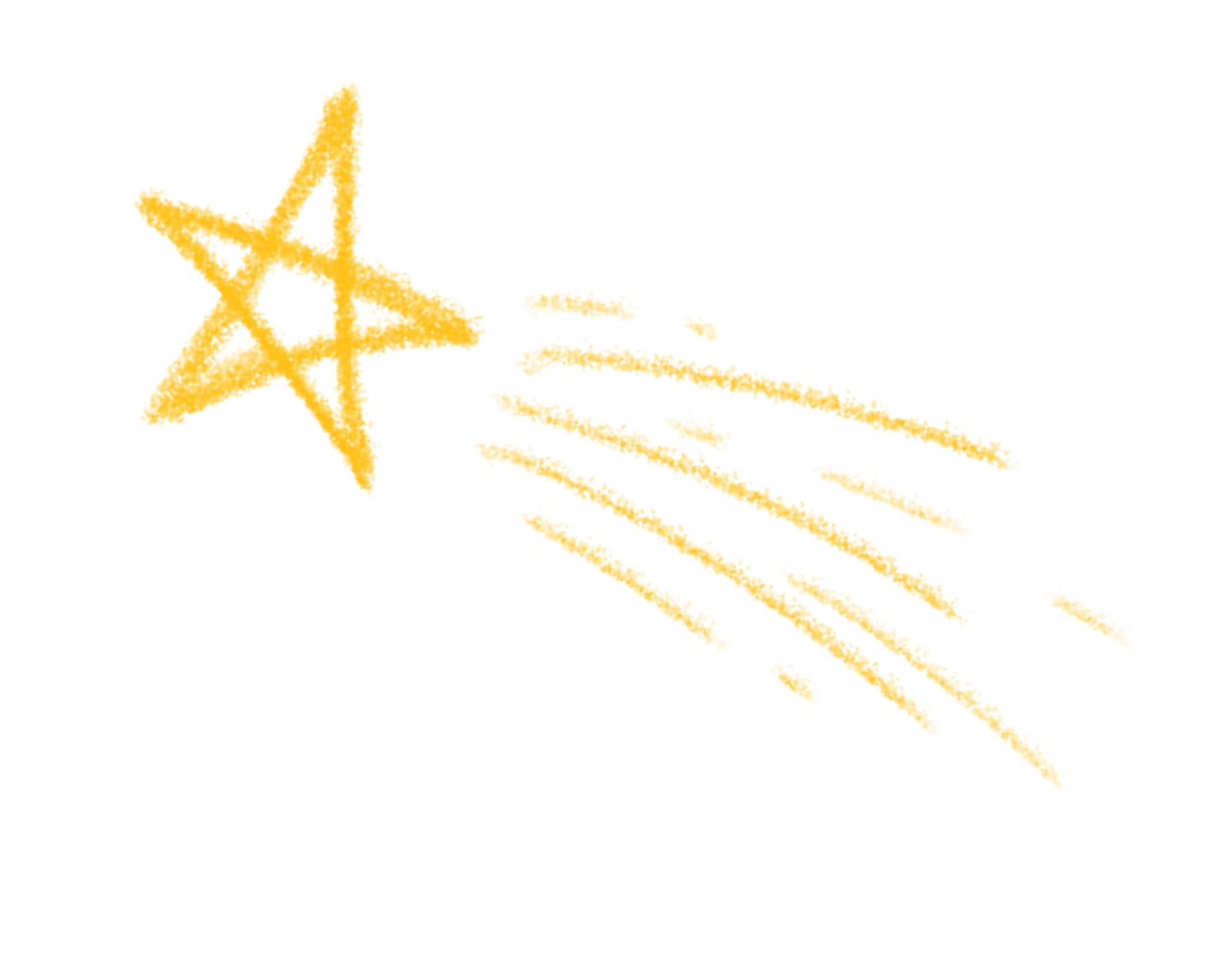 drawing of shooting star from logo