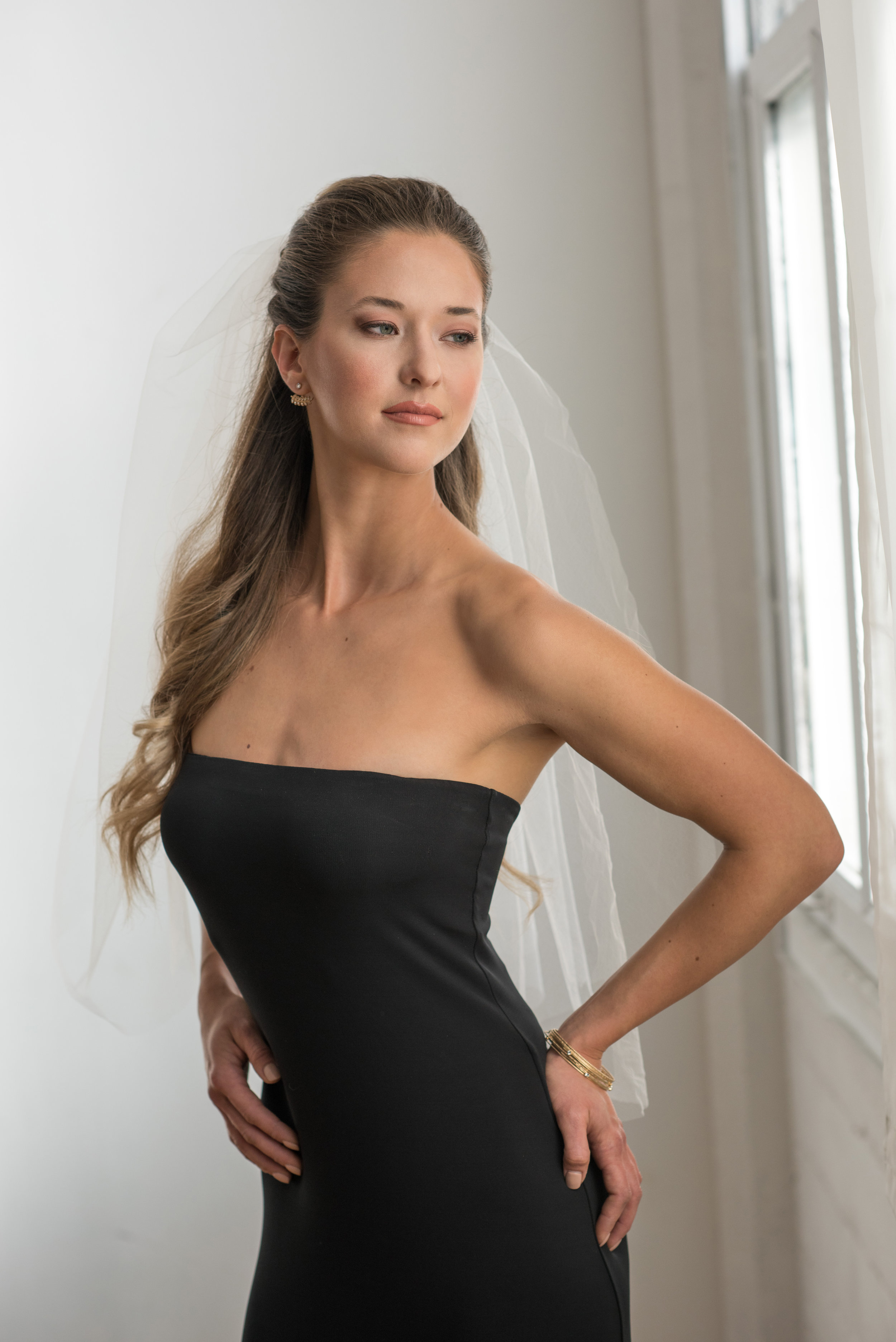 Bridal Makeup and Long Bridal Hair & Veil (Copy)