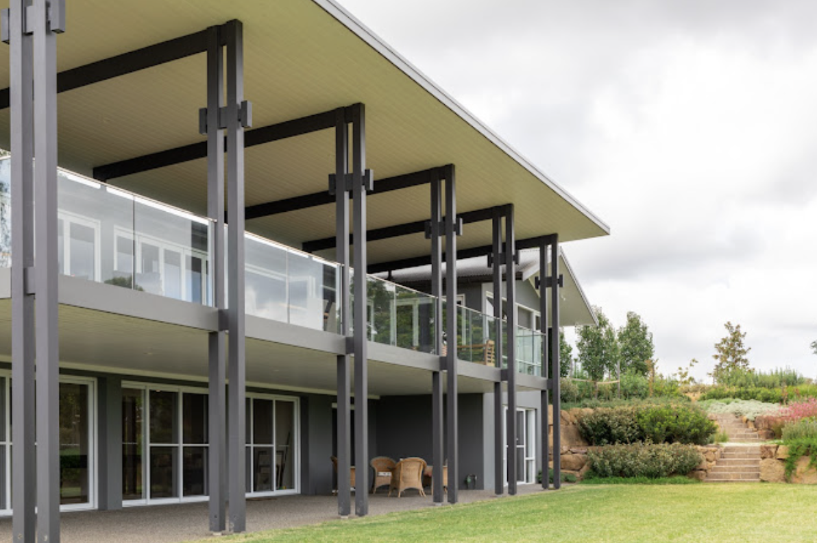 View of deck from custom houses in Hunter Valley.
